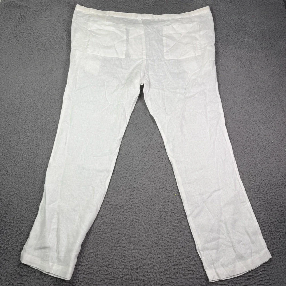 James Perse Pants Mens Size 3 (44x30) 100% Linen Drawstring Relaxed Trouser